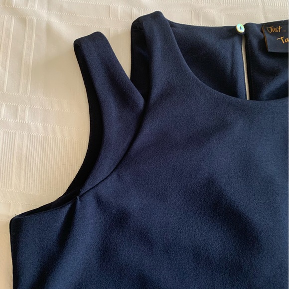 NEW Just Taylor Strappy Sleeveless Navy Dress - Picture 6 of 10